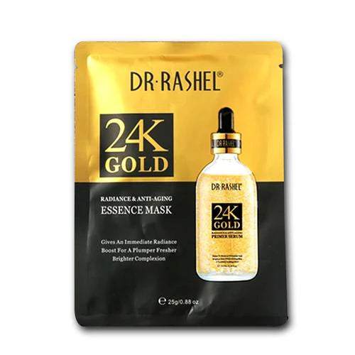 DR RASHEL 24K GOLD ESSENCE FACIAL MASK (5 Masks) best quality masks for smooth, shinny and healthy kin best price in pakistan online