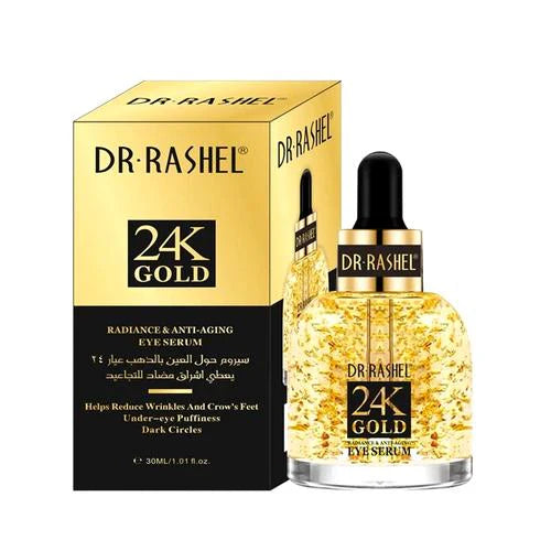 DR RASHEL 24K Gold Radiance & Anti-Aging Eye Serum, 30ml best quality serum for smooth and bright skin best price in pakistan online