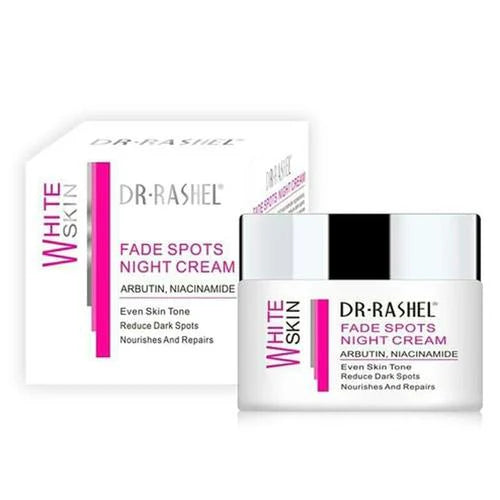 DR RASHEL Fade Spots Night Cream, 50g best quality night cream for Fades dark spots, Nourishes and hydrates and Boosts skin renewal process best price in pakistan online