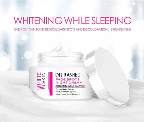 DR RASHEL Fade Spots Night Cream, 50g best quality night cream for Fades dark spots, Nourishes and hydrates and Boosts skin renewal process best price in pakistan online