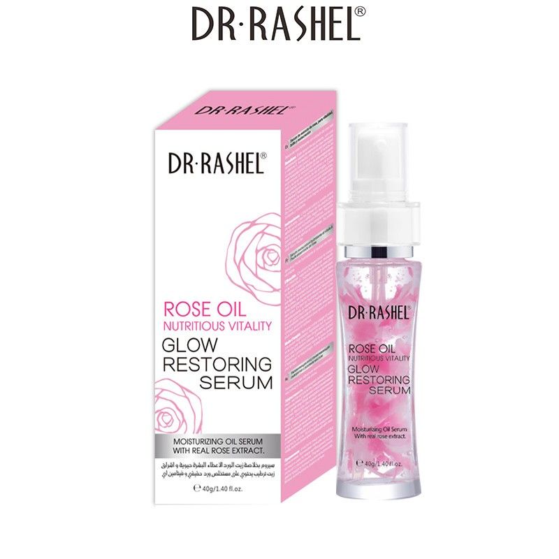 DR Rashel Rose Oil Glow Restoring Serum (40g) bes quality for Moisturizing skin,Promotes skin cells and Lightens sun spots  price in Pakistan online