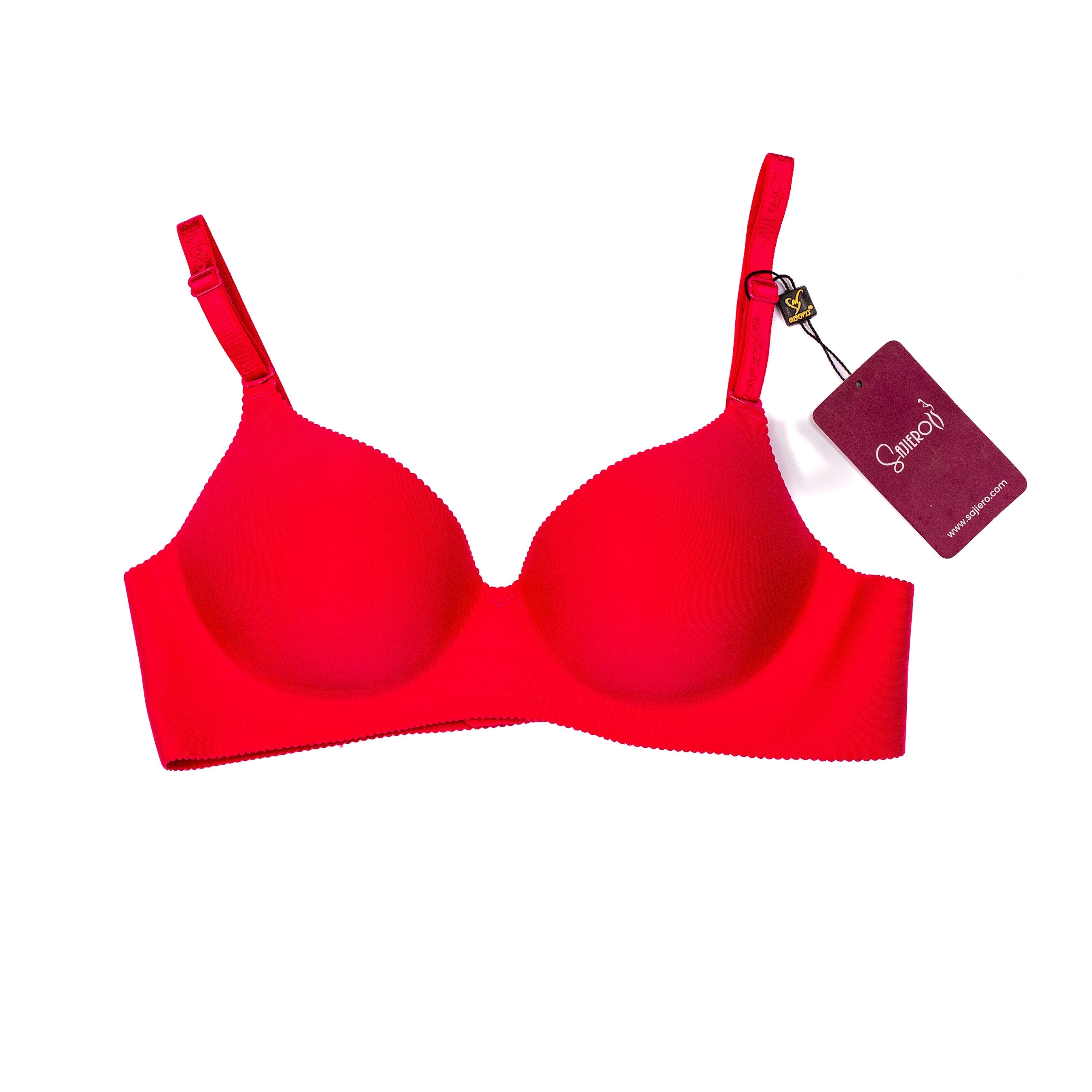 Sajiero Derry Padded T-Shirt Push Up Bra red color best quality gym br a for women comfy feel sportwear br a price in pakistan