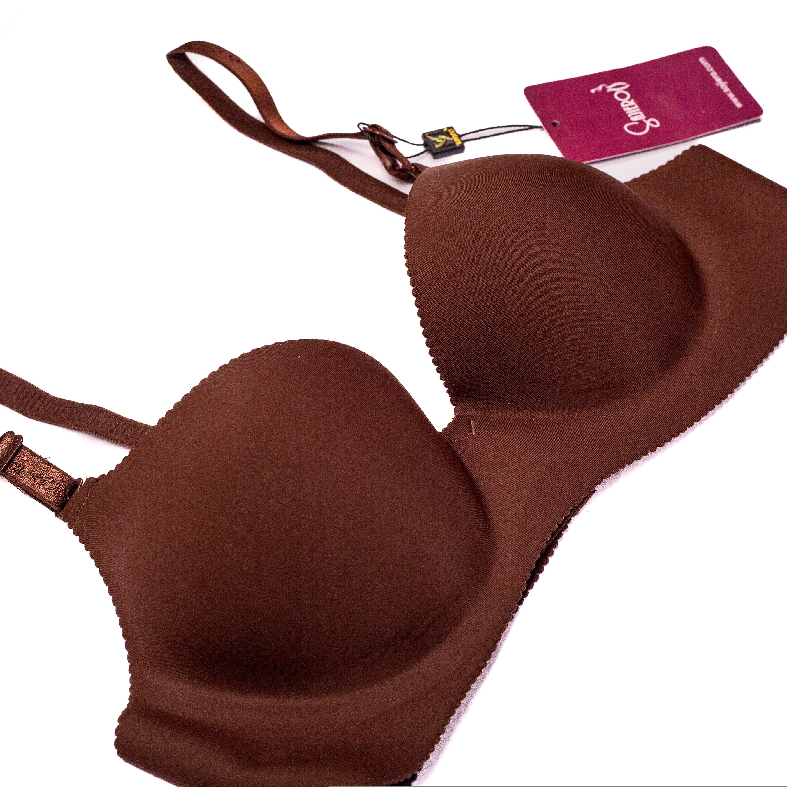 Sajiero Derry Padded T-Shirt Push Up Bra brown color best quality gym br a for women comfy feel sportwear br a price in pakistan