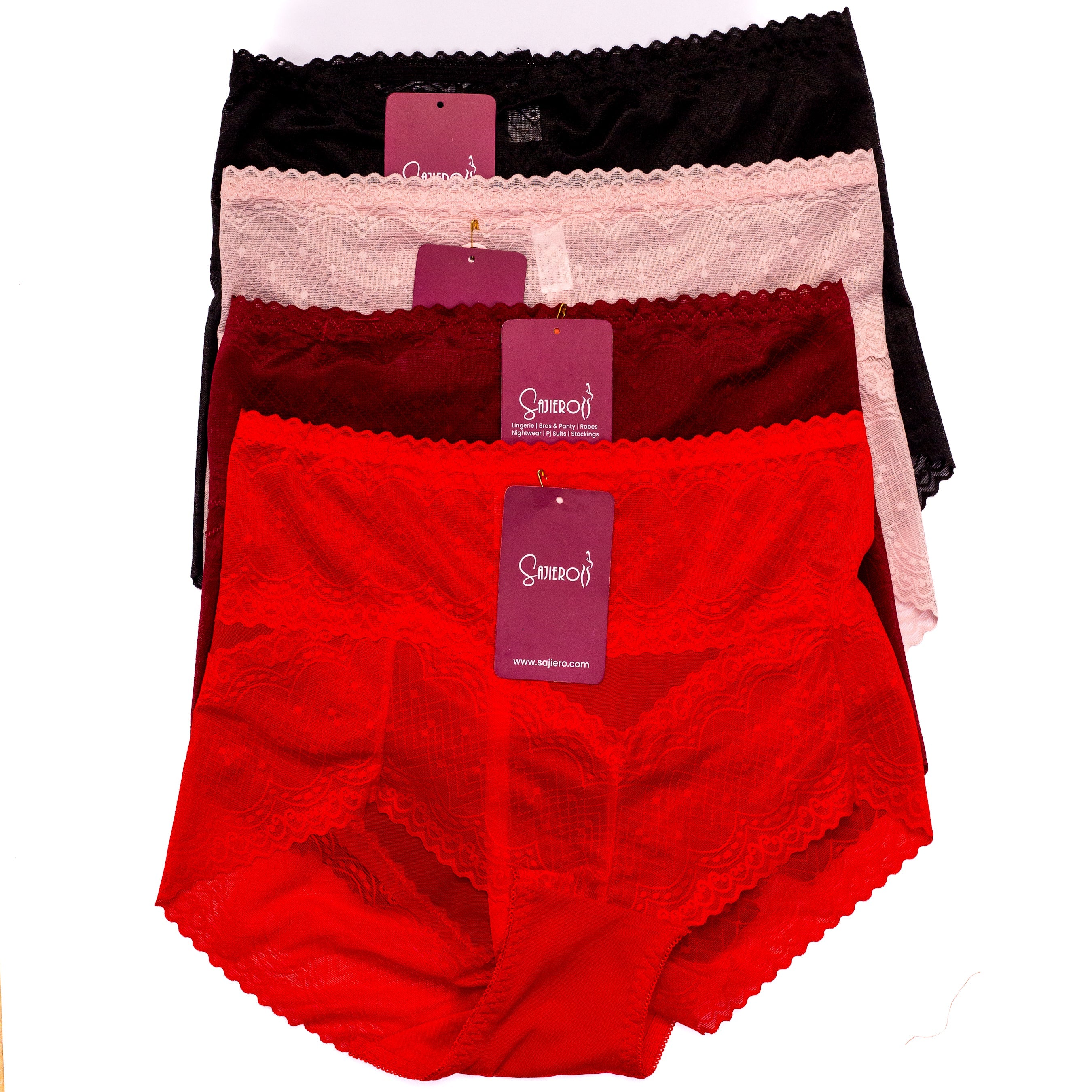 Sajiero Brief Style Plus Size Net Panty best quality panties online shopping in pakistan