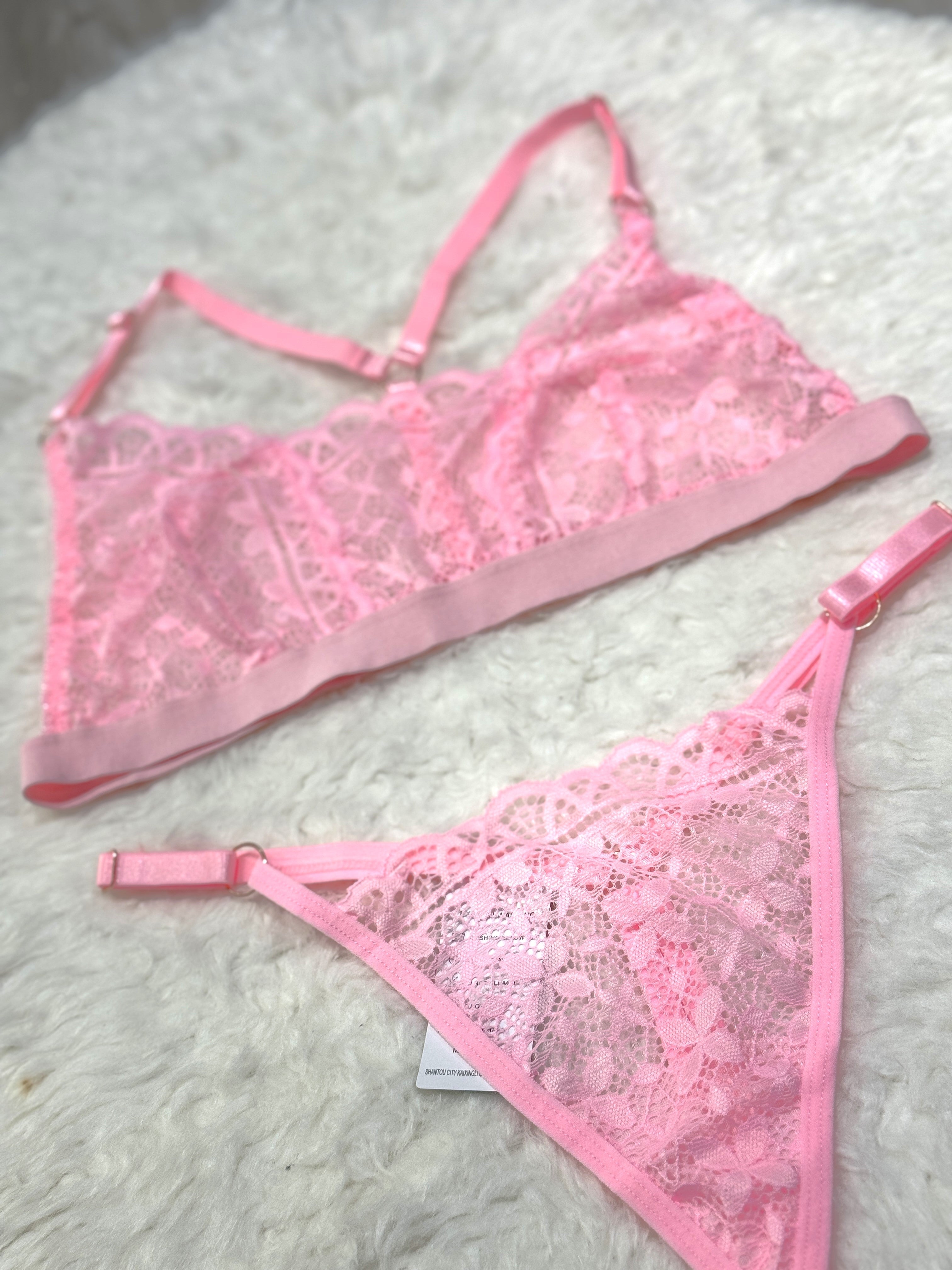 Sajiero Temple Flowers Embroidery Bikini sexy pink color non padded br a price in pakistan 