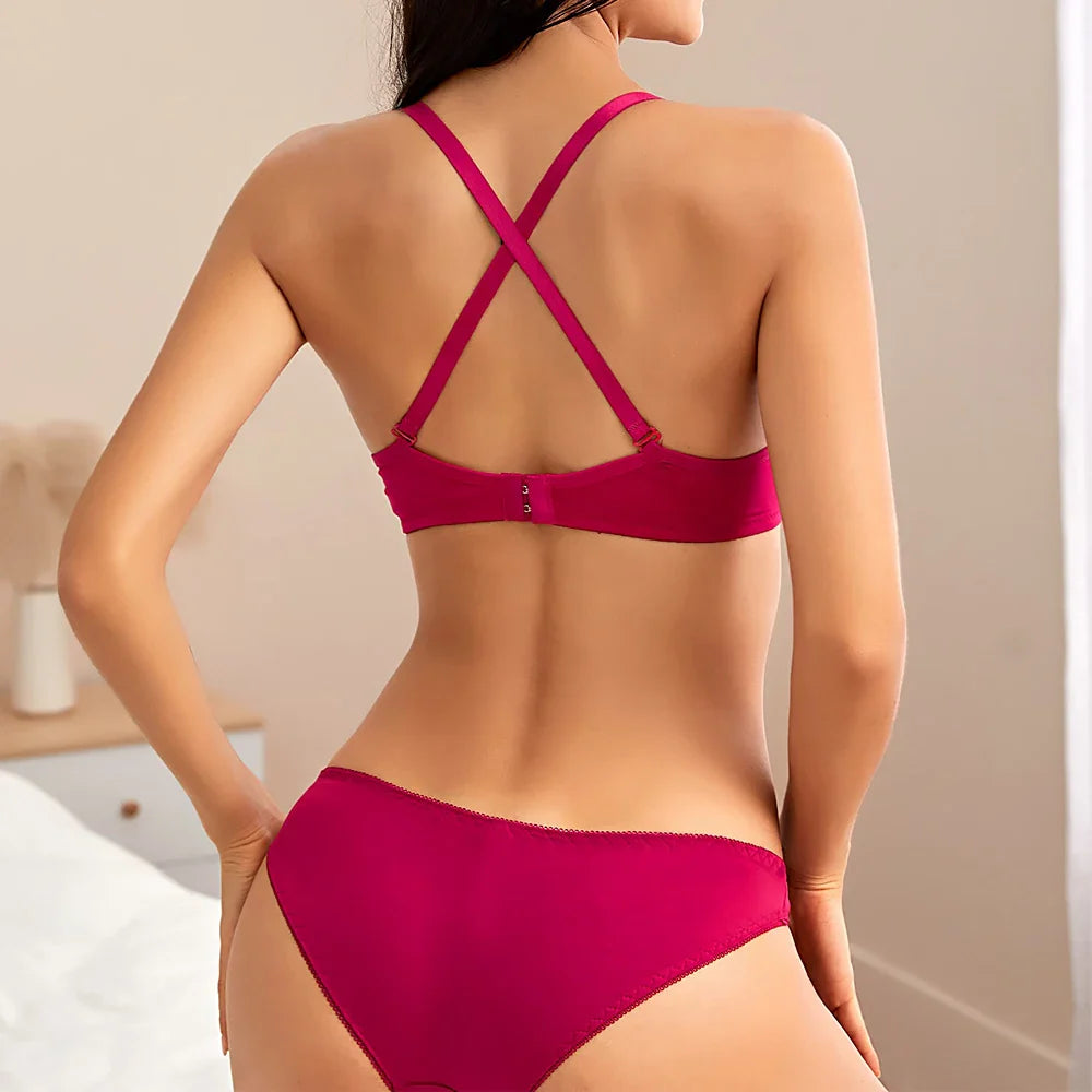 Sajiero Alona Padded Bra and Panty Set Best quality Pink sexy bra set for women Best price in Pakistan Online