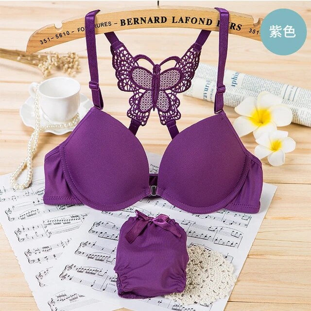 Sajiero Butterfly - Fun Night Padded Bra and Panty Set