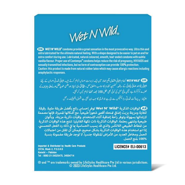 Wet N Wild Extra Lubricated Condoms best quality Durex skin to skin condoms Best price in pakistan online