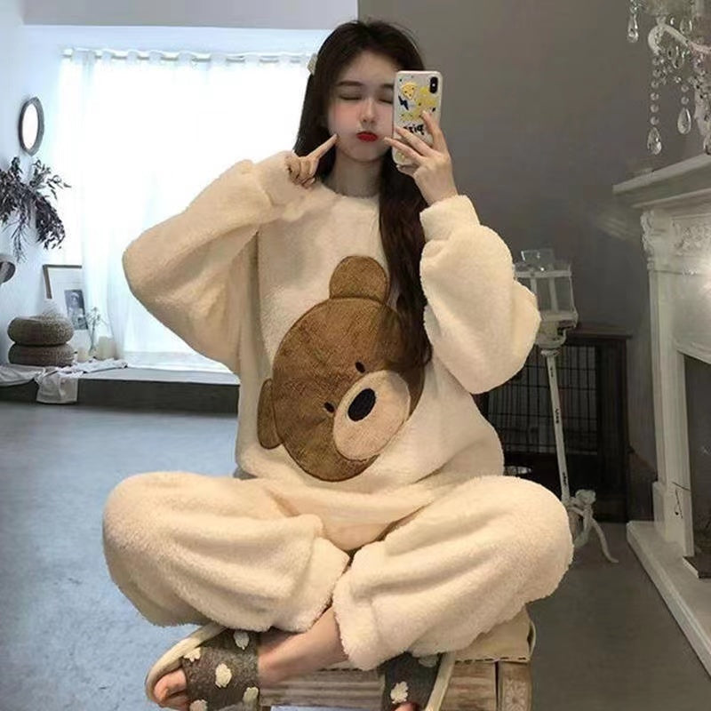 Sajiero Fleece Pajama Suit Bear