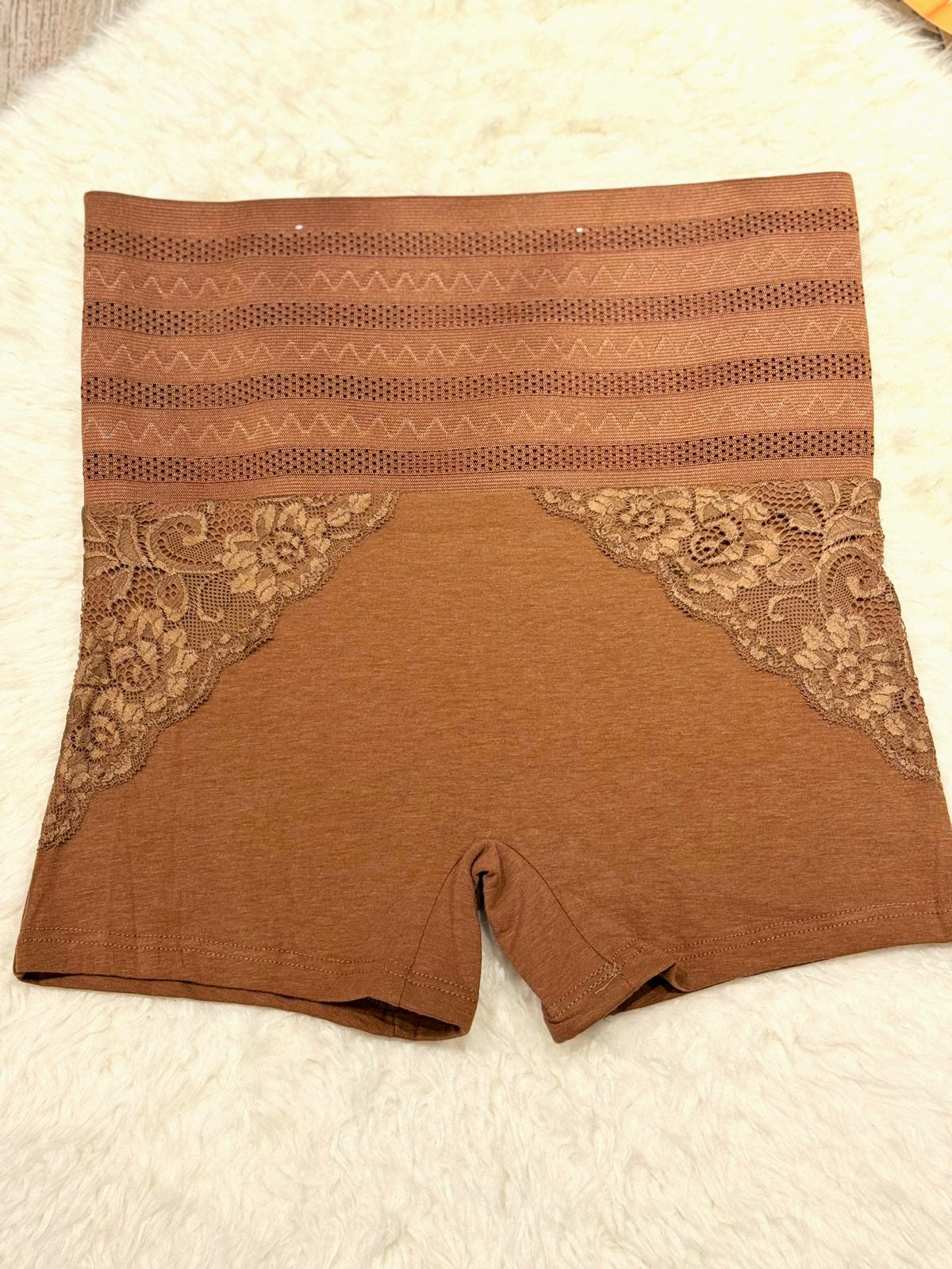 Sajiero Waist Rib Belt Butt Lifter Tummy Control Boxer Shapewear skin brown color best quality belly control shaper for ladies price in pakistan