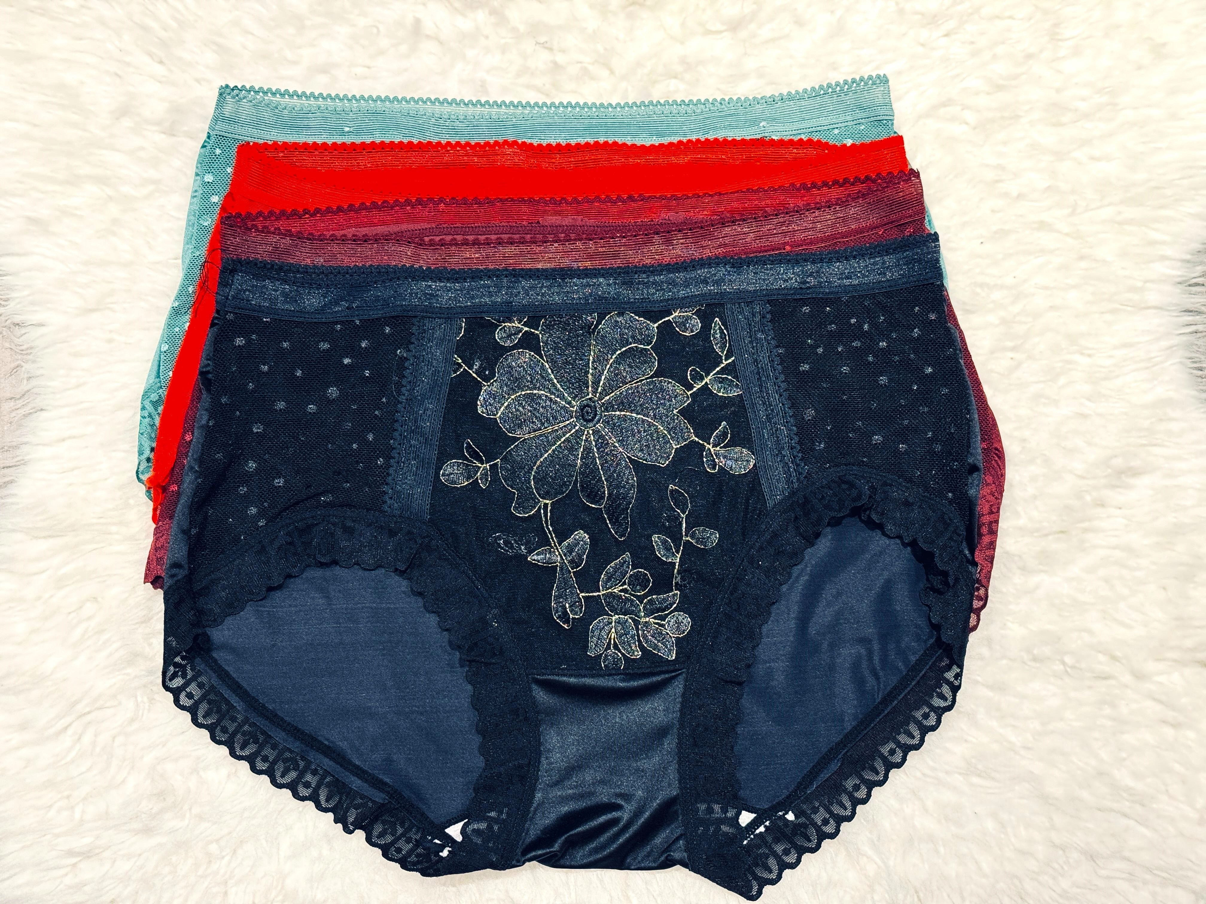 Sajiero Sun flower Silk Net Panty designed panties for women price in pakistan online