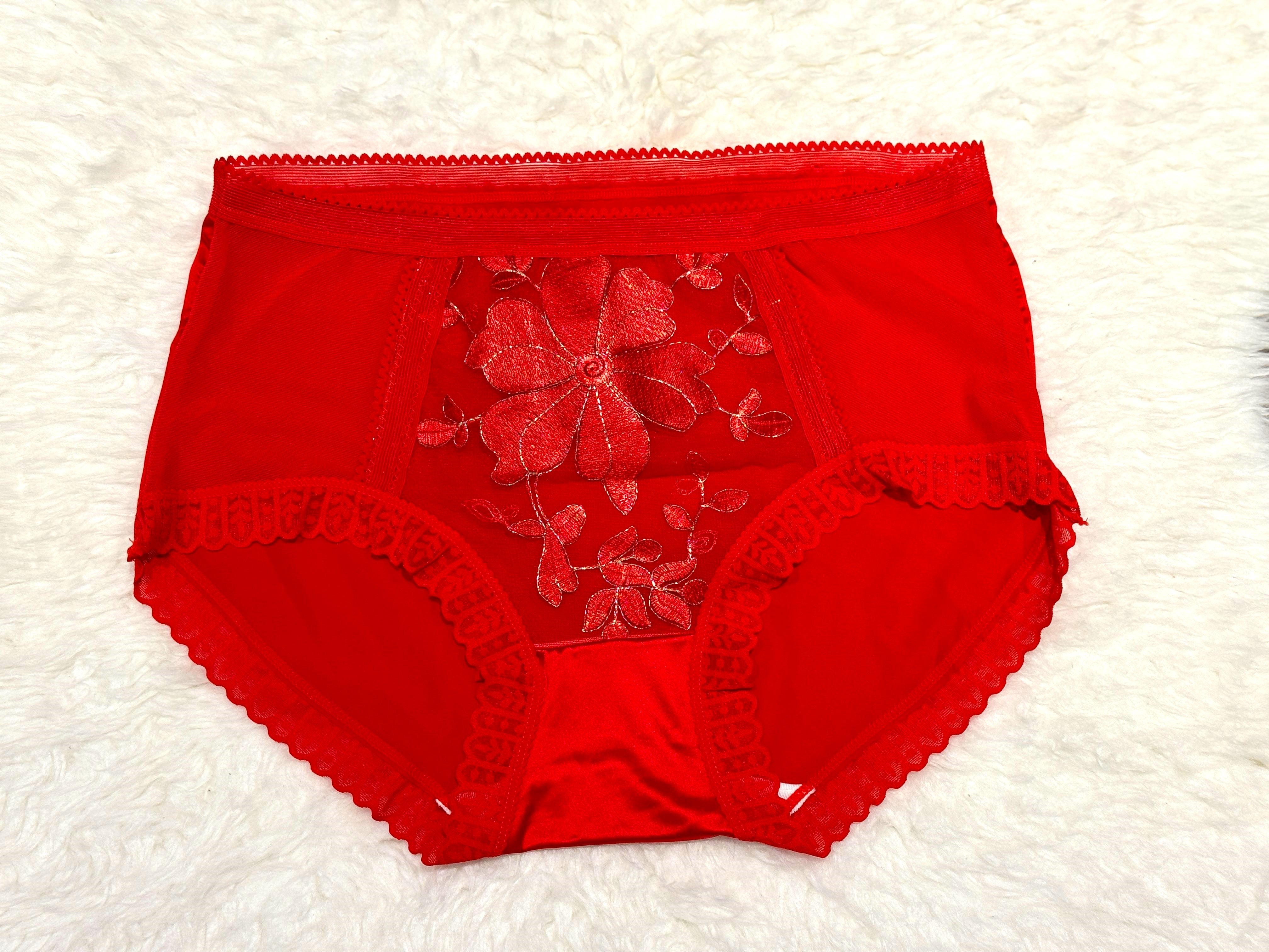 Sajiero Sun flower Silk Net Panty designed panties for women price in pakistan online