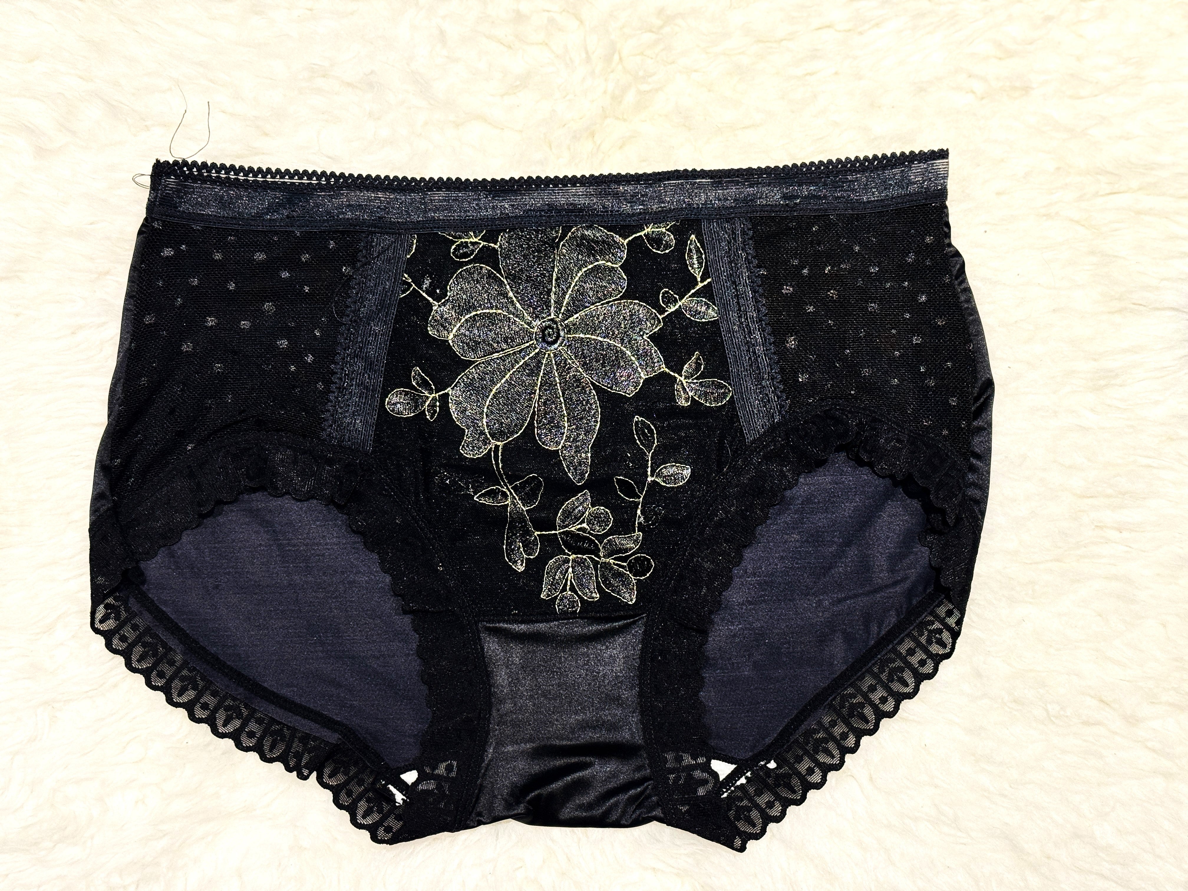 Sajiero Sun flower Silk Net Panty designed panties for women price in pakistan online