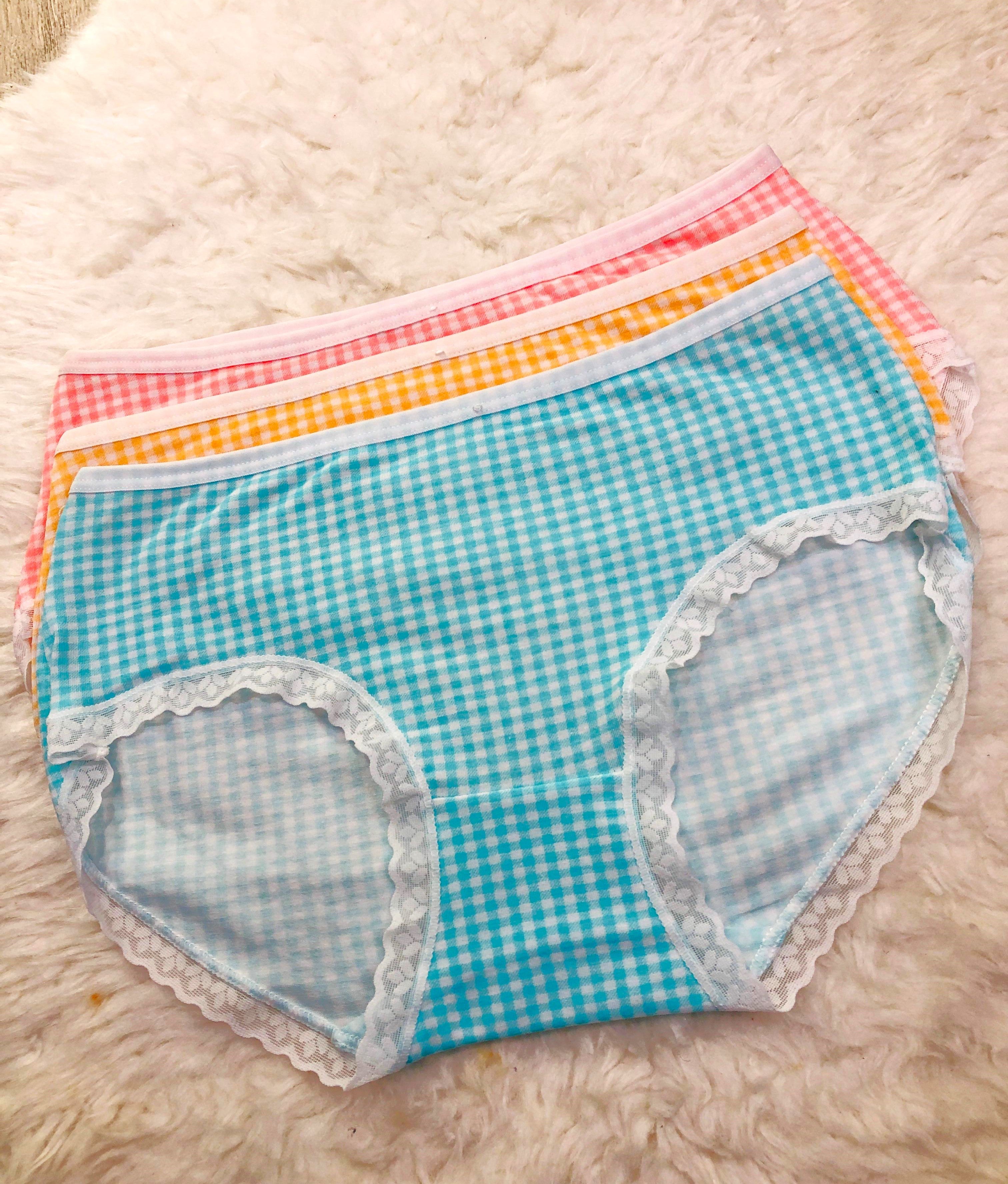 Sajiero Check Print Cotton Panty women and ladies underwear best price in pakistan online