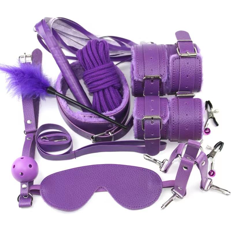 Sajiero Women Faux Leather Bondage Set