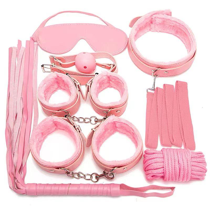 Sajiero Women Faux Leather Bondage Set