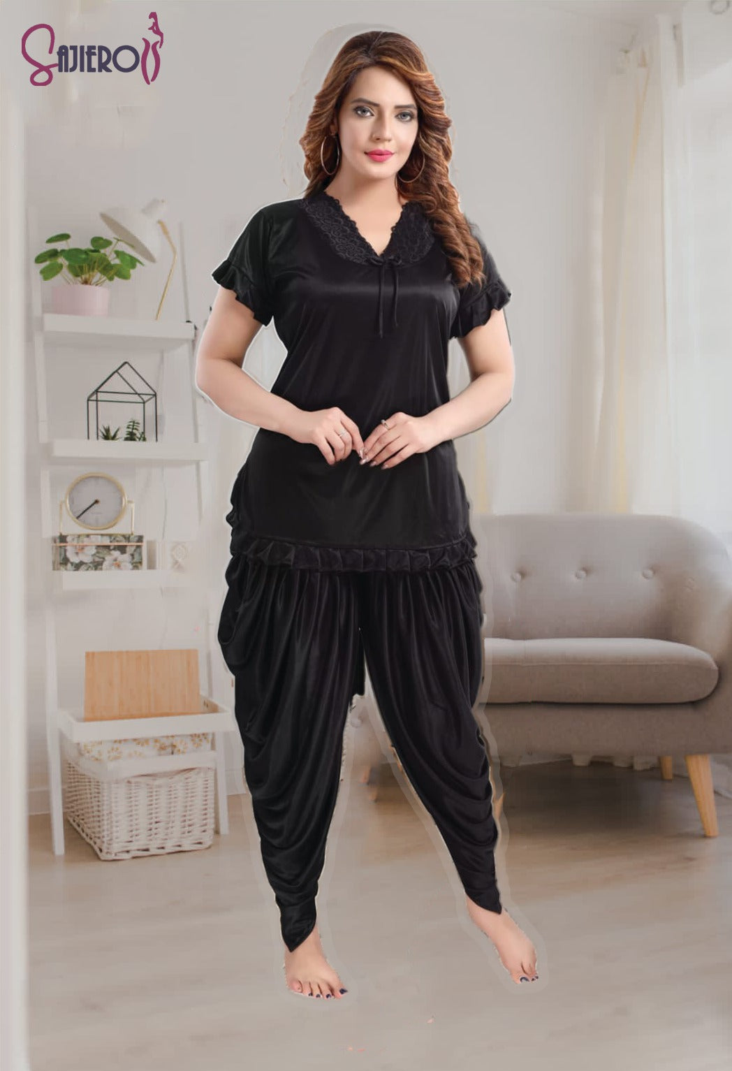 Sajiero Patiala Silk Pajama Suit