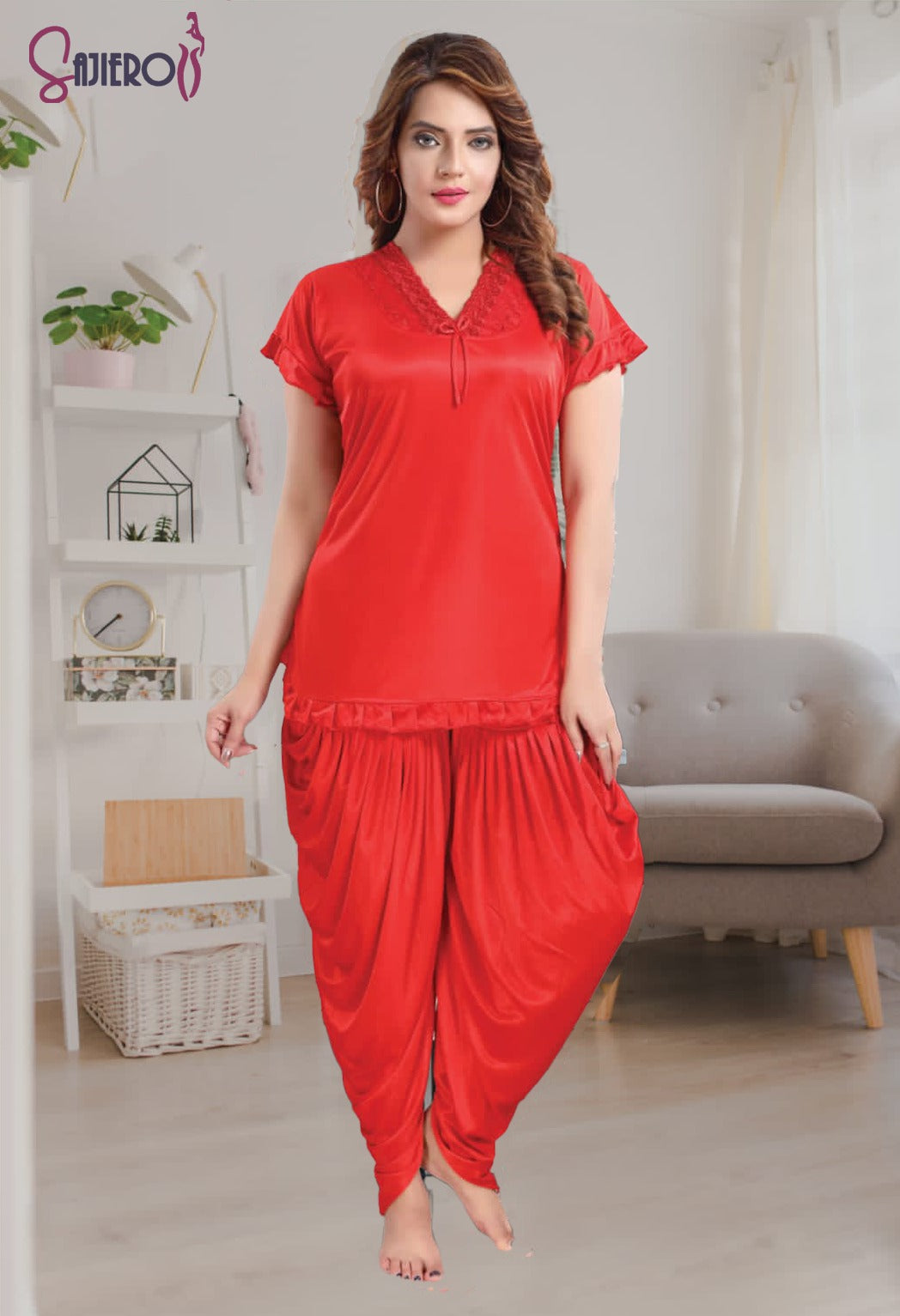 Sajiero Patiala Silk Pajama Suit