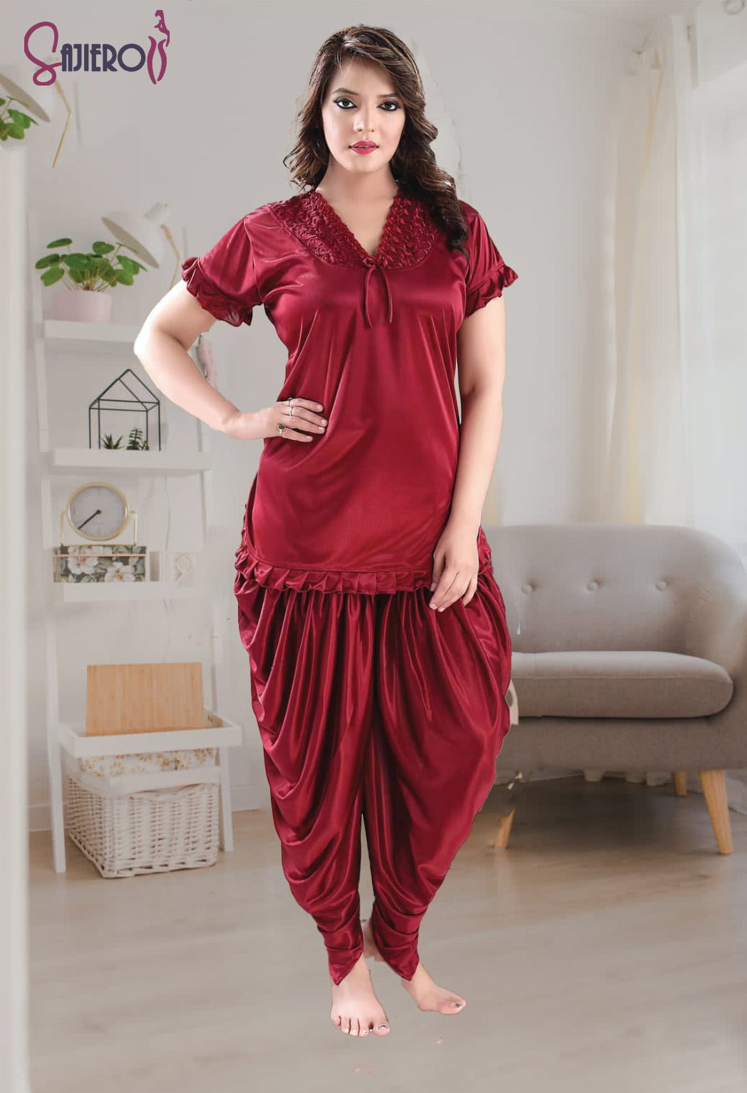 Sajiero Patiala Silk Pajama Suit