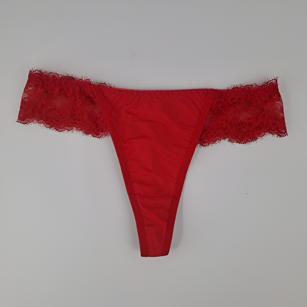 Sajiero Charming Red Embroidered Padded Bra and Panty Set