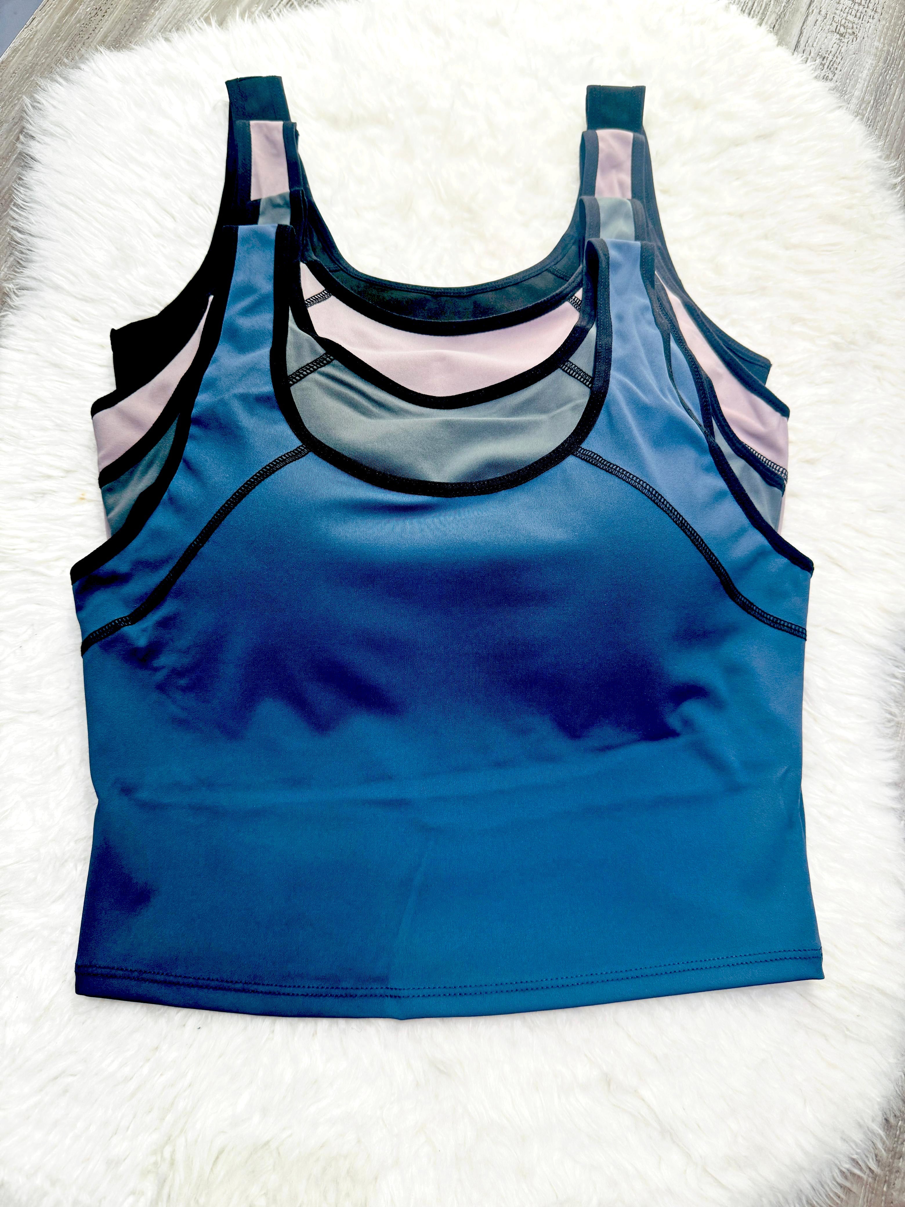 Sajiero Tank Pushup Sports blue color Bra a premium quality sportswar bra for women price in pakistan