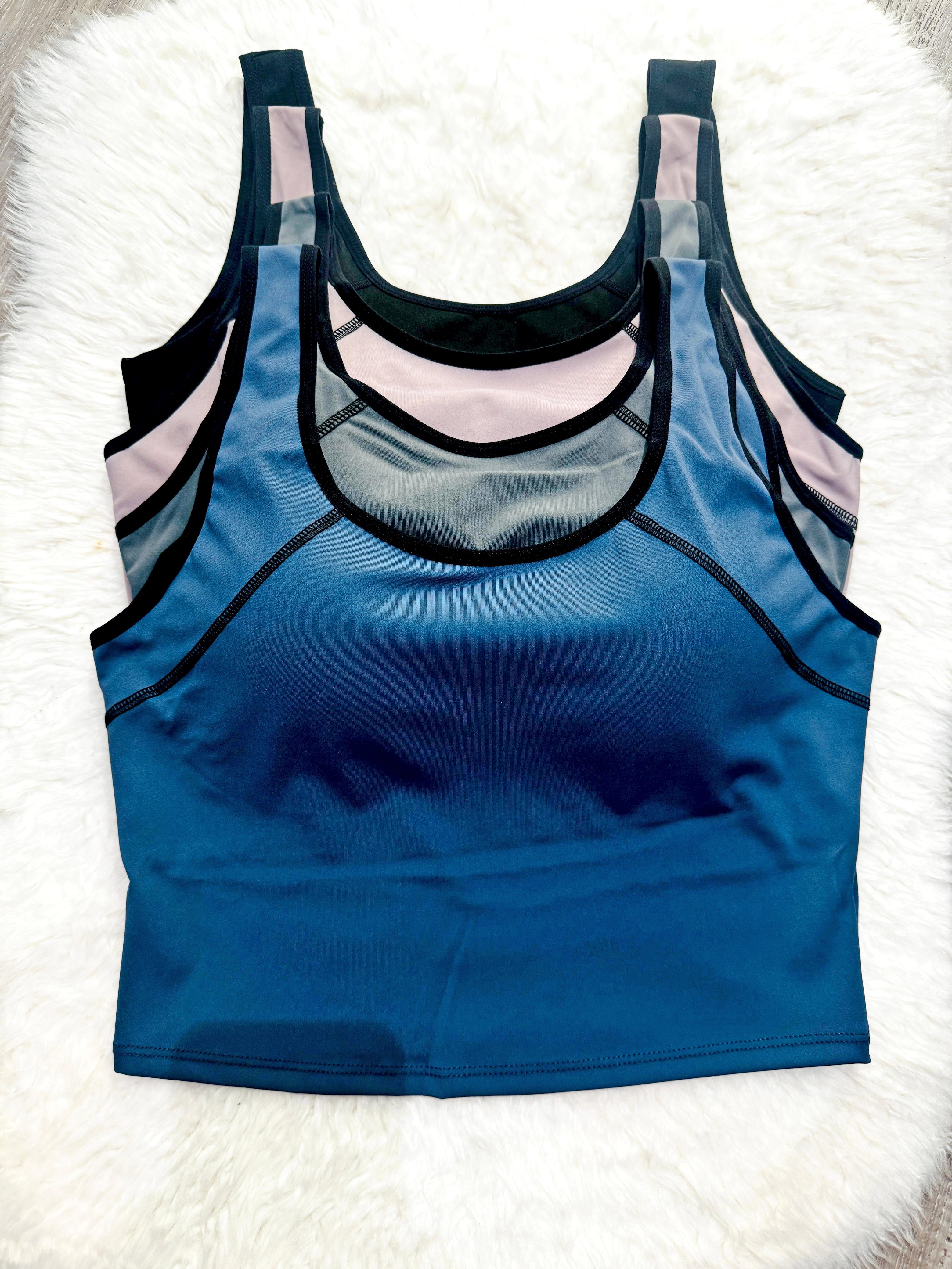 Sajiero Tank Pushup Sports blue color Bra a premium quality sportswar bra for women price in pakistan