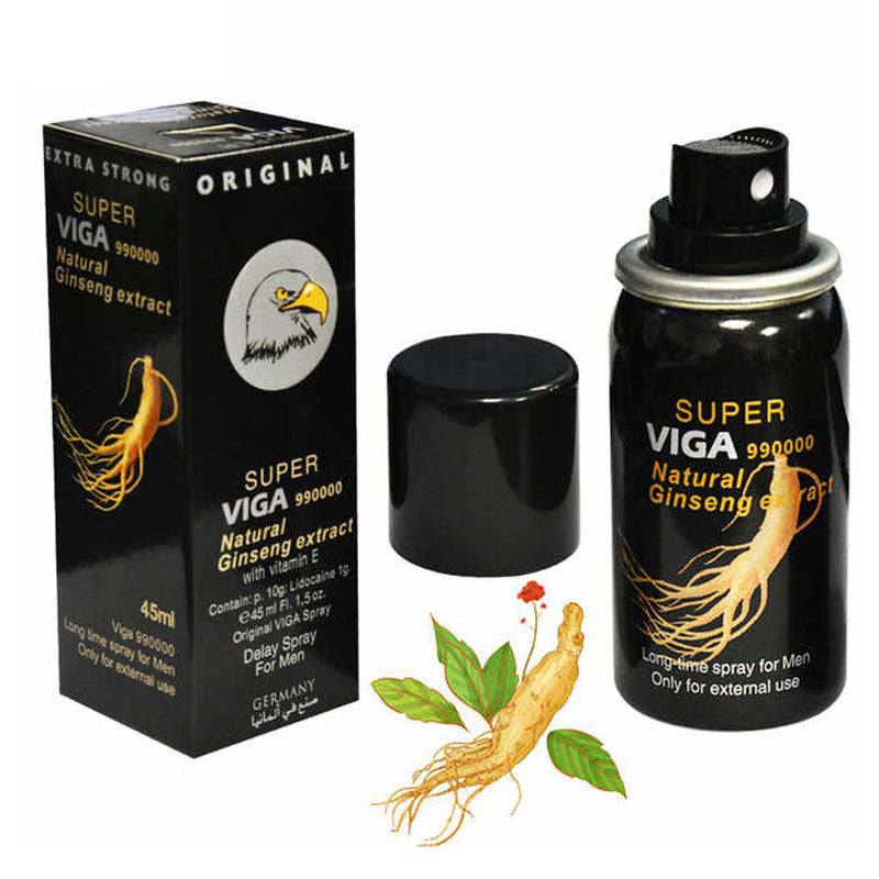 Super Viga 990000 Natural Ginseng Extract Long Time Spray For Men (45 ml) best quality timing spray for men , viga timing spray ,penis pray for men , sex timing spray best price in Pakistan Online.