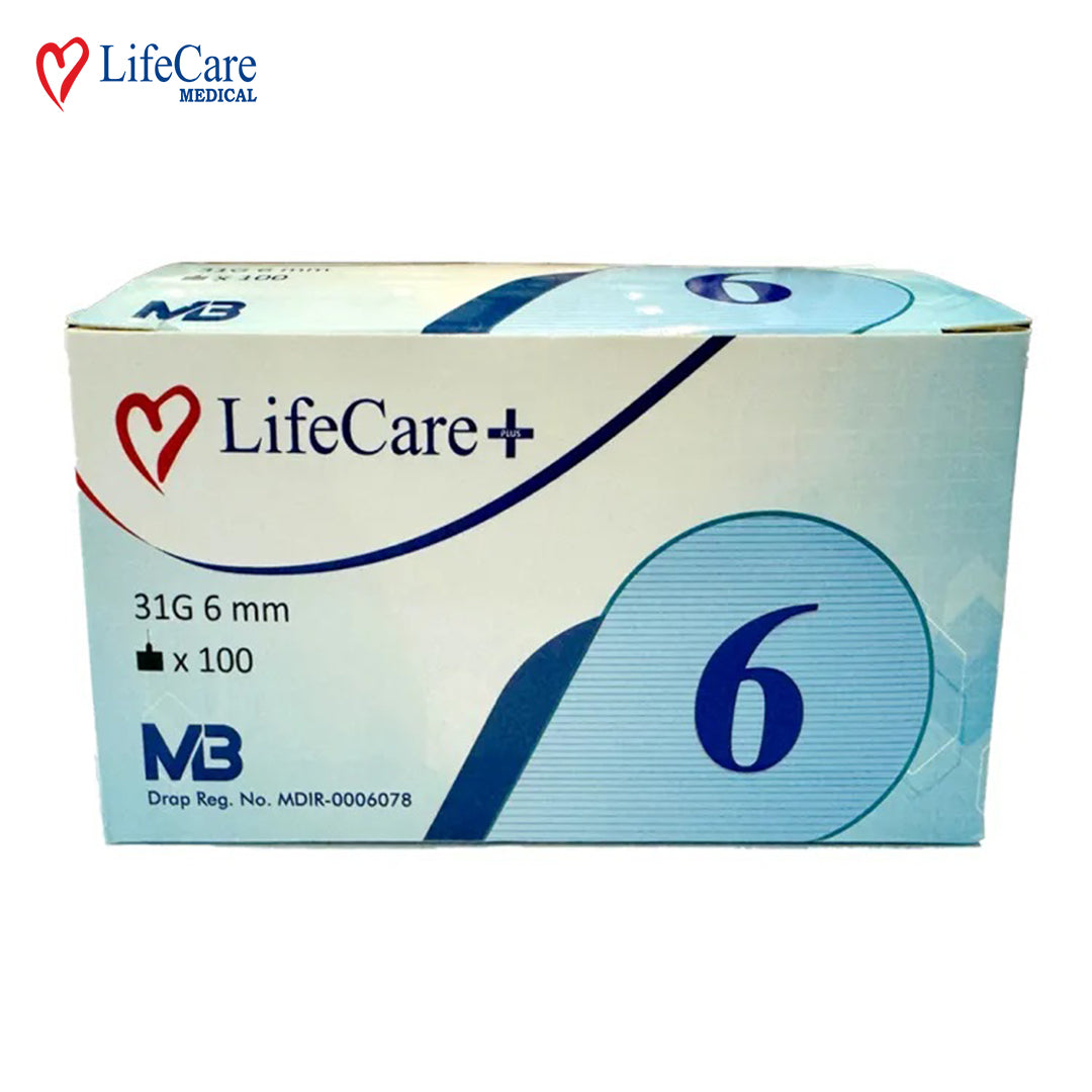 LifeCare Plus Disposable Pen Needles 31G, 6mm best sugar pen needles price in pakistan