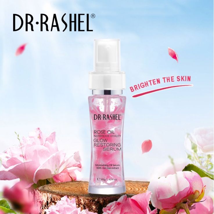 DR Rashel Rose Oil Glow Restoring Serum (40g) bes quality for Moisturizing skin,Promotes skin cells and Lightens sun spots  price in Pakistan online