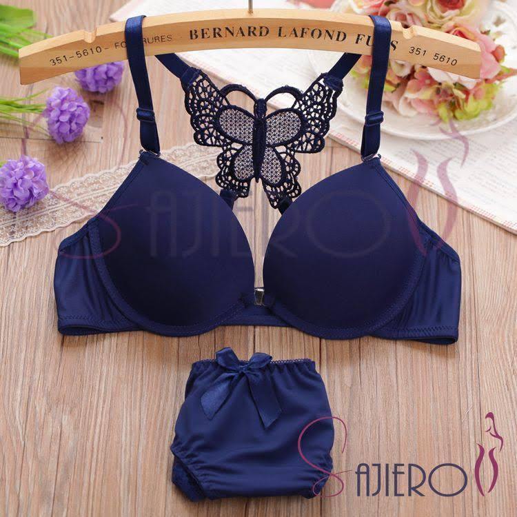 Sajiero Butterfly - Fun Night Padded Bra and Panty Set