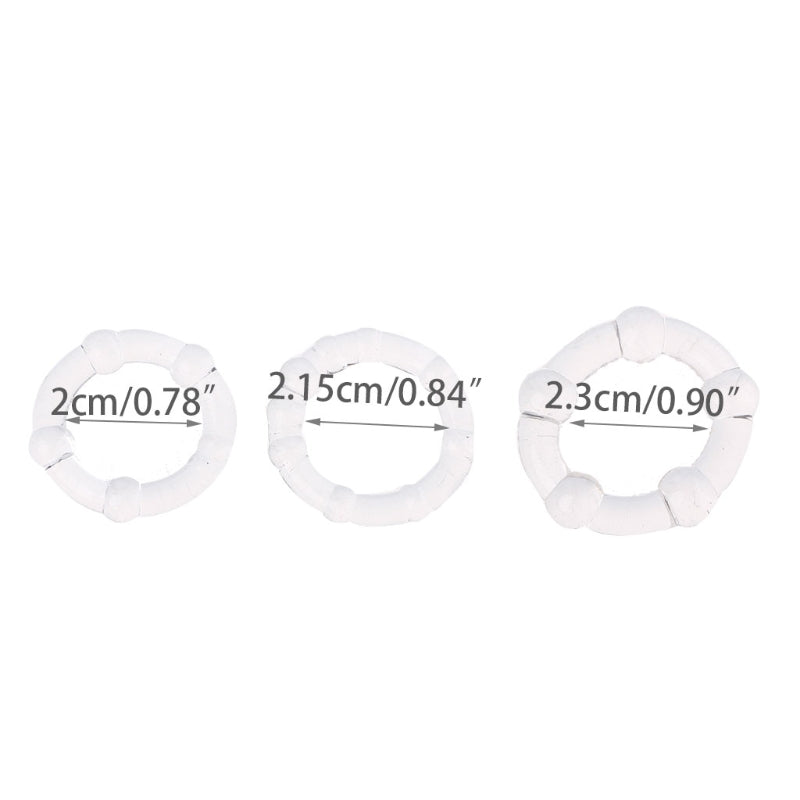 Beaded Silicon Pack of 3 Cock Rings  best quality ring for delay orgasm price in pakistan online 